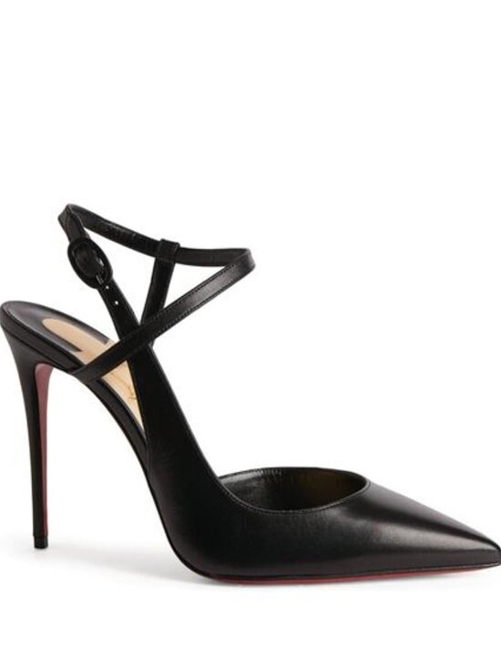 Christian Louboutin Shoes - Christian Louboutin JENLOVE 100 Leather Ankle Strap Heels Pump Shoes Sandal